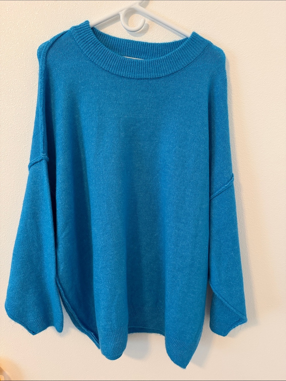 Zenana Outfitters Bright Turquoise Crewneck Sweater